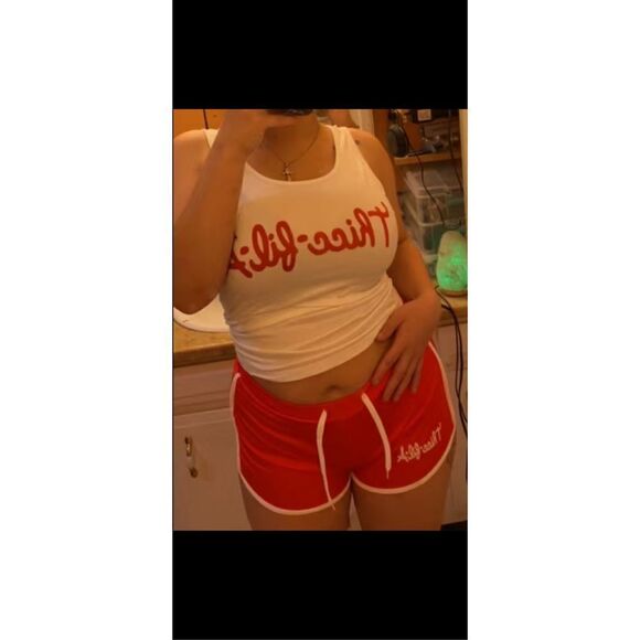 🔥Sexy “Thicc-Fil-A”  Two-Piece set tank top and drawstring shorts. Xxl - Picture 7 of 14